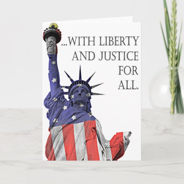 CARTE JE PRIE L'ALLÉGIANCE AU DRAPEAU (Devant)