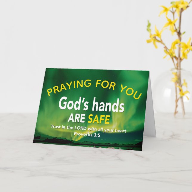 Carte JE PRIE POUR VOUS | Confiance Dans Le Seigneur (Fleur jaune)