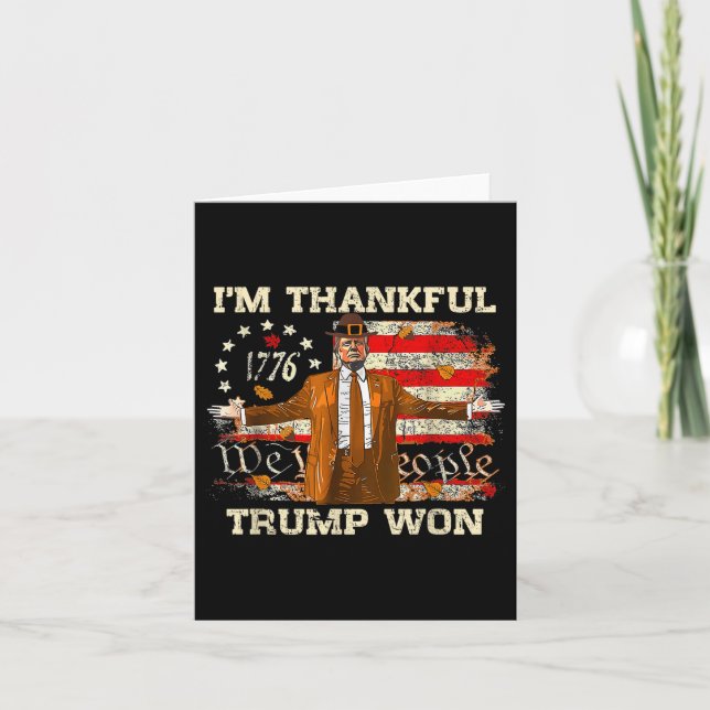Carte Je Remercie Trump D'Avoir Remporté Thanksgiving Tu (Devant)