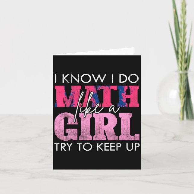 Carte Je sais que je fais des maths comme une fille essa (Devant)