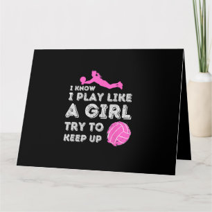 Carte Je Sais Que Je Joue Comme Une Fille Essaie De Cont