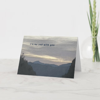 Carte Je serai triste avec toi