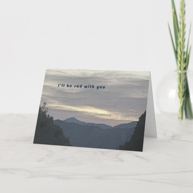 Carte Je serai triste avec toi (Devant)