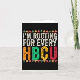 Carte Je soutiens chaque bcu Graduate Hbcu College