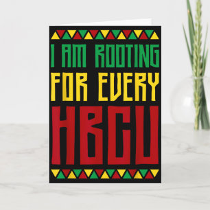Carte Je soutiens chaque collège noir historique Hbcu