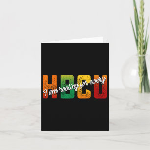 Carte Je soutiens pour chaque Hbcu Mois d'Histoire Noire