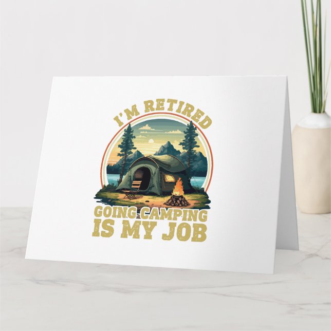Carte Je suis à la retraite, je vais camper  (Devant)