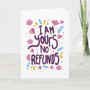 Carte Je suis à vous Pas de remboursement