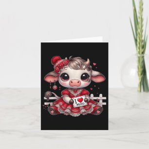 Carte Je suis amoureux de la fille mignonne de la vache