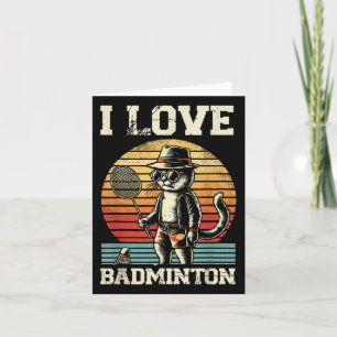 Carte Je suis amoureux du joueur de badminton Shuttle 