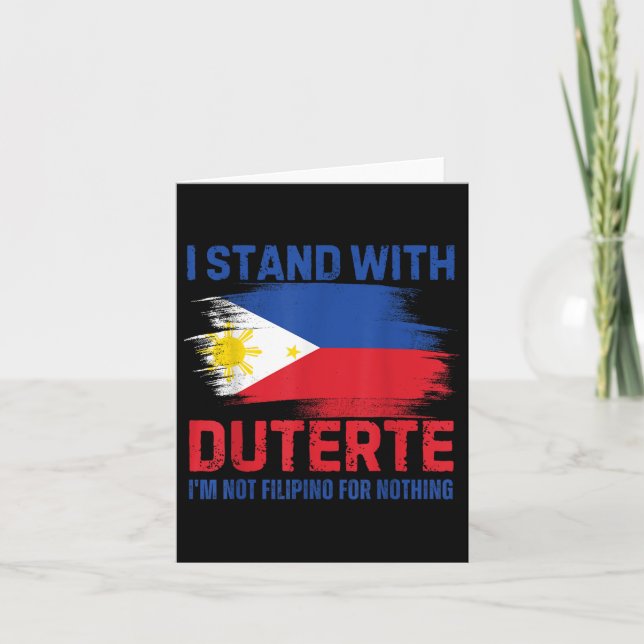 Carte Je Suis Avec Duterte Je Ne Suis Pas Philippin Pour (Devant)