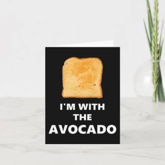 Carte Je suis avec le costume d'Halloween toast Avocado