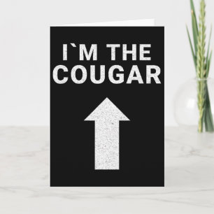 Carte Je suis avec l'Humour Cougar Halloween cadeau d'an