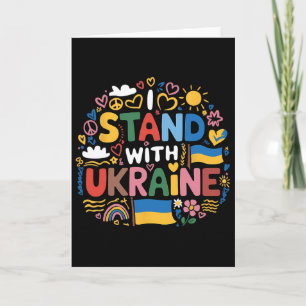 Carte Je suis avec l'Ukraine Coloré Ukraine Paix Hommes 