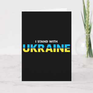 Carte Je suis avec l'Ukraine soutien citation drapeau uk
