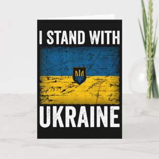 Carte Je suis avec l'Ukraine Soutien Ukraine Drapeau Ukr