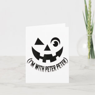 Carte Je suis avec Peter Citrouille Couples Halloween Co