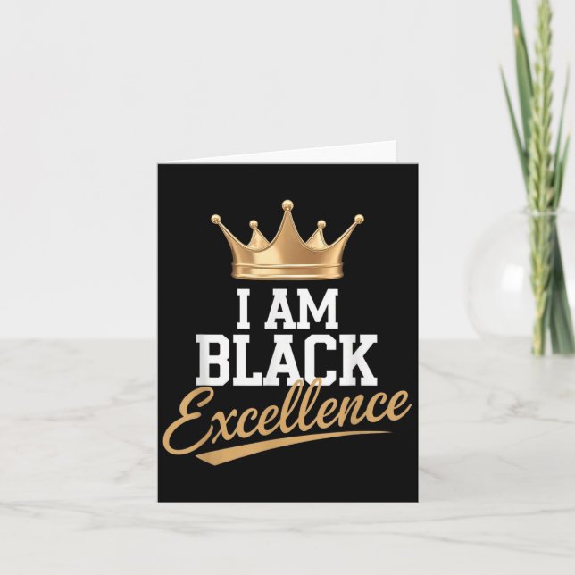 Carte Je Suis Black Excellence Histoire Noire Afro Motiv (Devant)