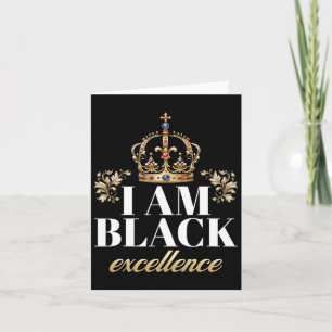 Carte Je suis Black Excellence King African American His