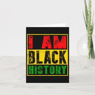 Carte Je Suis Black History Mois African American Pride 