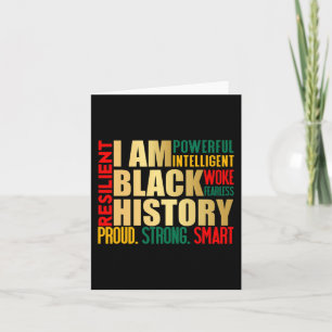 Carte Je Suis Black History Mois American African Pride