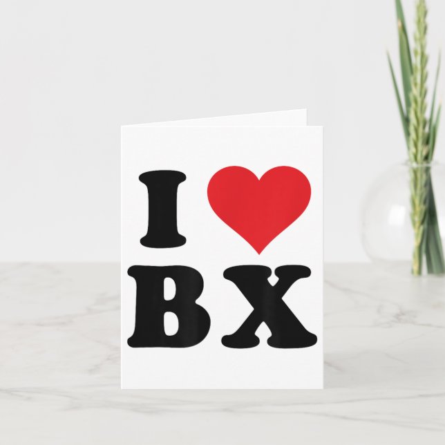 Carte Je suis Bx Initiales J'aime B.x. Prénom Et Nom (Devant)