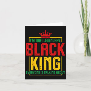 Carte Je Suis Ce Légendaire Roi Noir Afro-Américain Hist