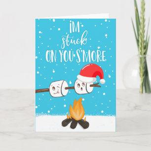 Carte Je suis coincé sur ta blague plus drôle Noël