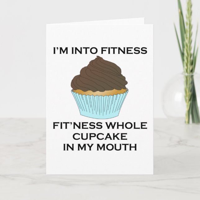 Carte Je suis dans Fitness Cupcake (Devant)