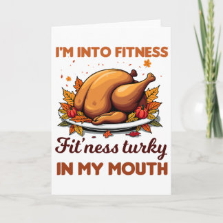 Carte Je suis dans le Fitness Fitness Dinde dans ma bouc
