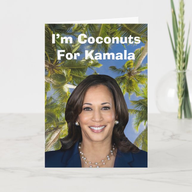 Carte Je suis des noix de coco pour Kamala (Devant)