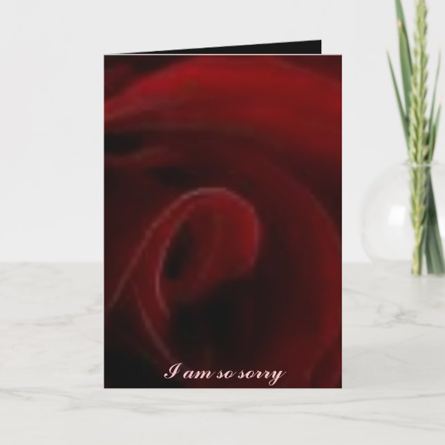 Carte Je suis désolé (Devant)