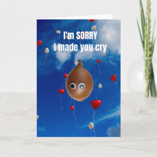 Carte Je suis désolé de t'avoir fait pleurer.
