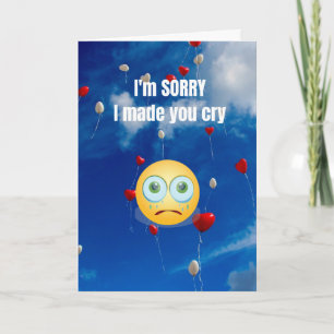 Carte Je suis désolé de t'avoir fait pleurer.