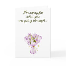 Je suis désolé pour ce que vous traversez