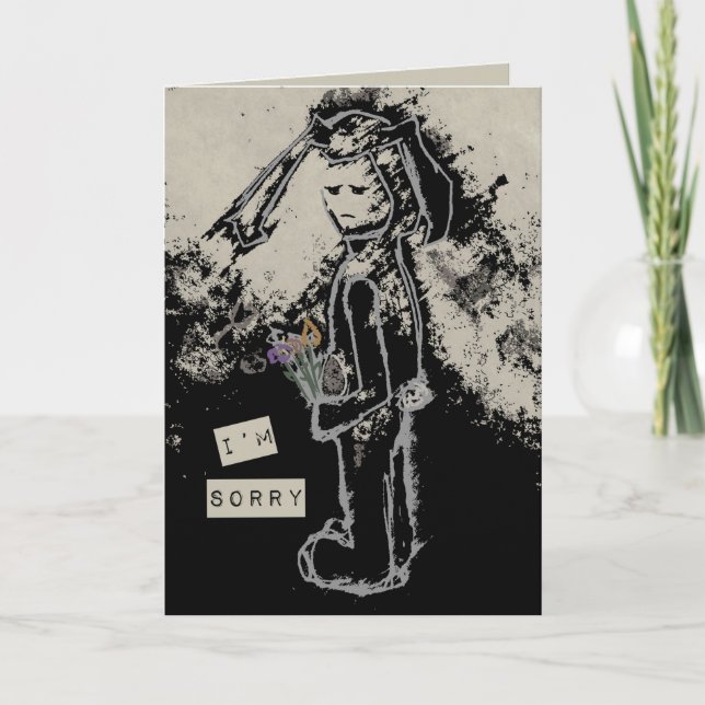 Carte je suis désolé sinibunny (Devant)