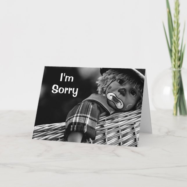 Carte Je suis Désolé Triste Visage S'Il Vous Plaît Pardo (Devant)