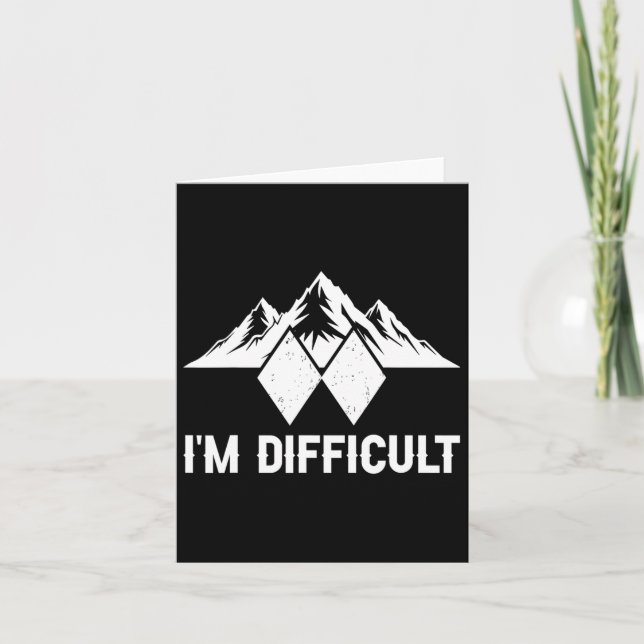 Carte Je suis difficile Snowboard Snowboard Snowboard G (Devant)