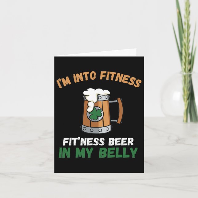 Carte Je suis en forme d'adapter cette bière dans mon pe (Devant)