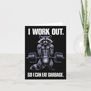 Carte Je Suis En Train De Manger Garbage Gym Raccoon Lif