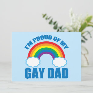 Carte Je suis fier de mon papa gay Rainbow Pride