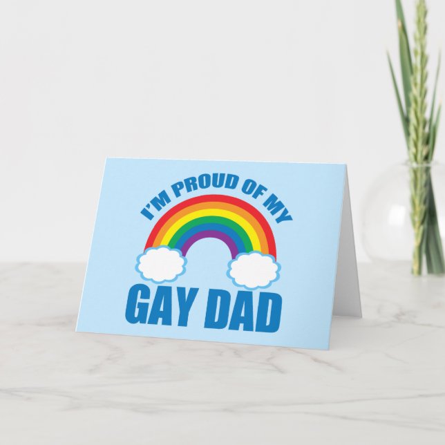 Carte Je suis fier de mon père gay (Devant)