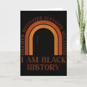Carte Je Suis Fier Éduqué Motivé Mélanisé Histoire Noire