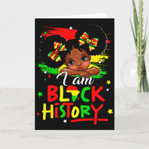 Carte Je suis fille afro de l'histoire noire Little Mela