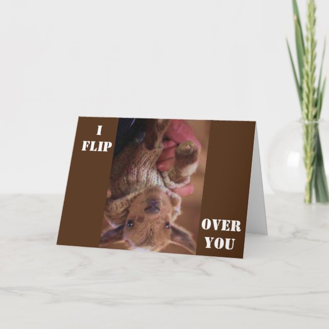 CARTE *JE SUIS FOU DE TOI* SUR LE SHOW DE FÊTE D'ANNIVER (Devant)