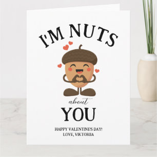 Carte Je suis fou de toi Valentin simple drôle Gland