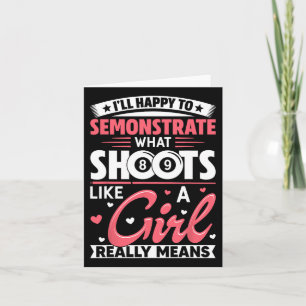 Carte Je Suis Heureux De Démontrer - Billiards Girl Pool