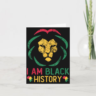 Carte Je suis histoire noire américain africain fierté n