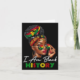 Carte Je Suis Histoire Noire Femmes Filles Mois Histoire
