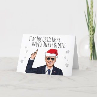 Carte Je suis Joe Christmas Have a Merry Biden